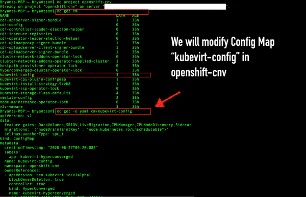 ConfigMap "kubevirt-config" can make us to switch to software emulation ConfigMap "kubevirt-config" can make us to switch to software emulation