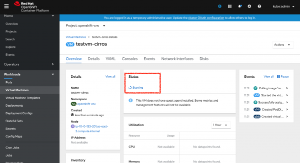 VM is successfully getting started VM is successfully getting started